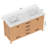 60'' Bathroom Vanity, Wood Frame Bathroom Storage Cabinet, Freestanding Vanity Top With Double Basin Natural Oak-1896891894-1896891893