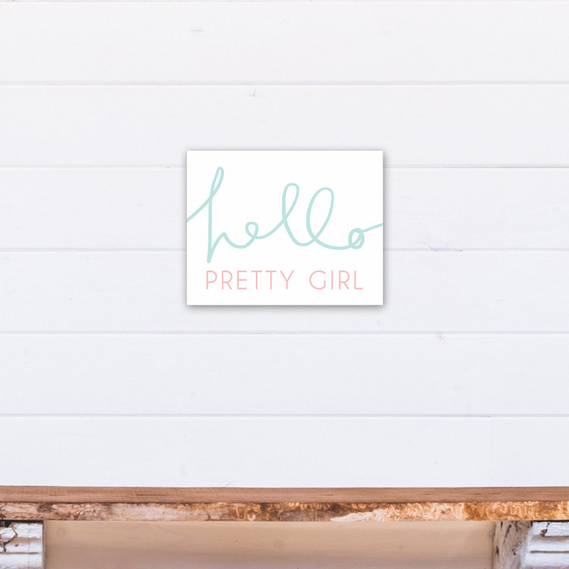 «Beebe Hello Pretty Girl», art sur toile, H 11 po x l 14 po x P 1,25 po