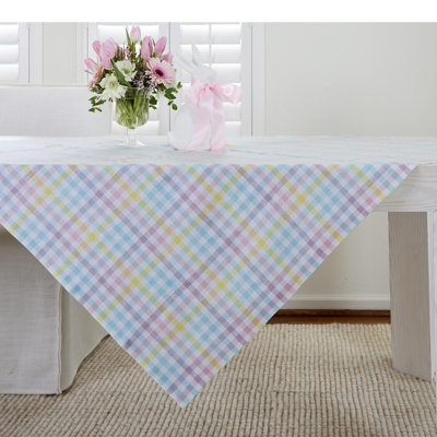 Gingham Check - 100% Pure Linen Table Throw
