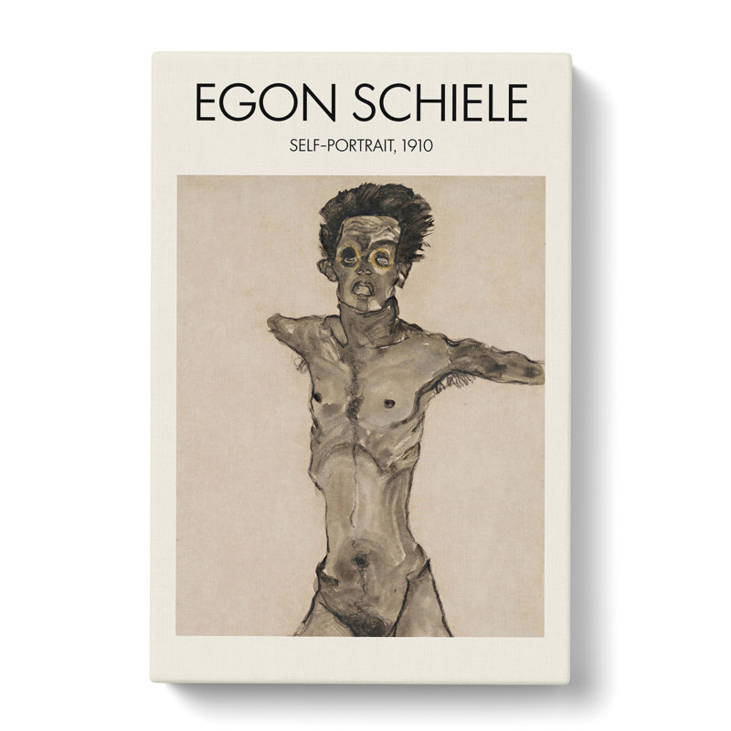 Self Portrait Vol.9 Print by Egon Schiele - Wrapped Canvas, 60cm H x 40cm W x 3cm D