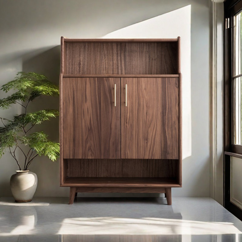 Armoire d'entrée simple en bois massif
