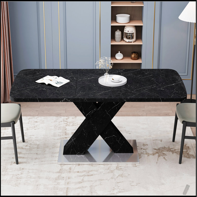 Élégante table de salle à manger rectangulaire, durable et polyvalente, idéale pour les maisons modernes et traditionnelles.