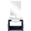 Meuble-lavabo bleu marine 24 po X P 22 po, comptoir en marbre, 18 miroirs et robinet, pour rayer les taches durablement, meuble-lavabo de 24 po et 22 po, comptoir et miroir de 18 po, robinet inclus, égratignure durable-1260747264