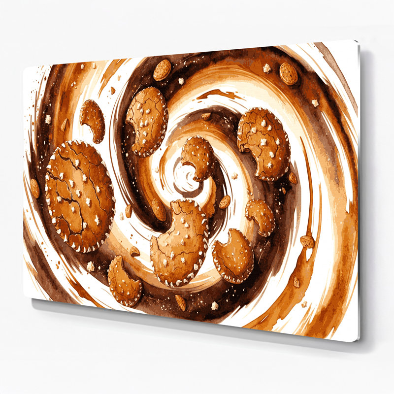 Desserts Gingersnaps, art mural en métal brun, H 11 po x l 14 po