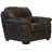 Adreena Faux Leather Club Chair with Ottoman