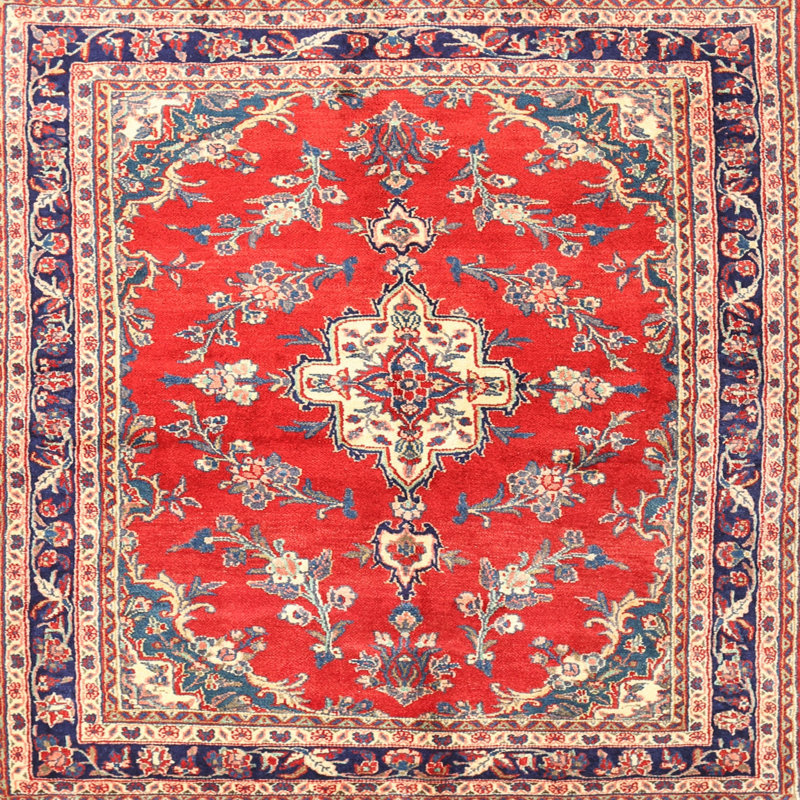 Cassen Oriental Indoor Rug, Square 7'