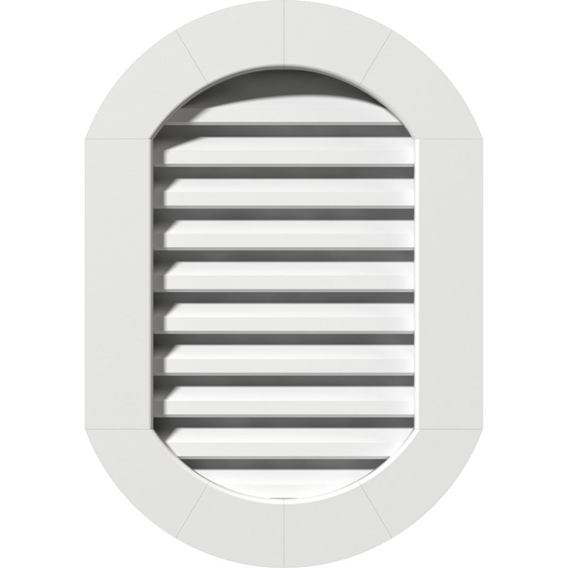 Ekena Millwork PVC Outdoor Vent Cover, 35" H x 23" W x 3" D