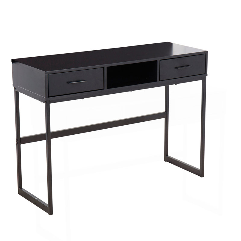 Console en métal noir et bois noir par Lumisource, Noir