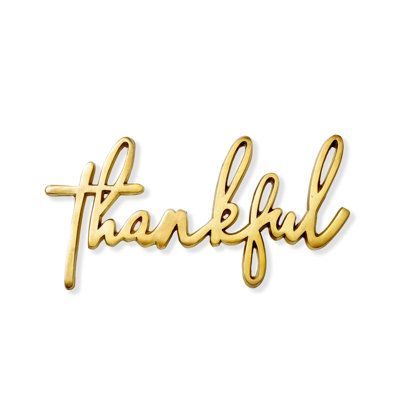 Thankful Trivet Gold Aluminum Everyday
