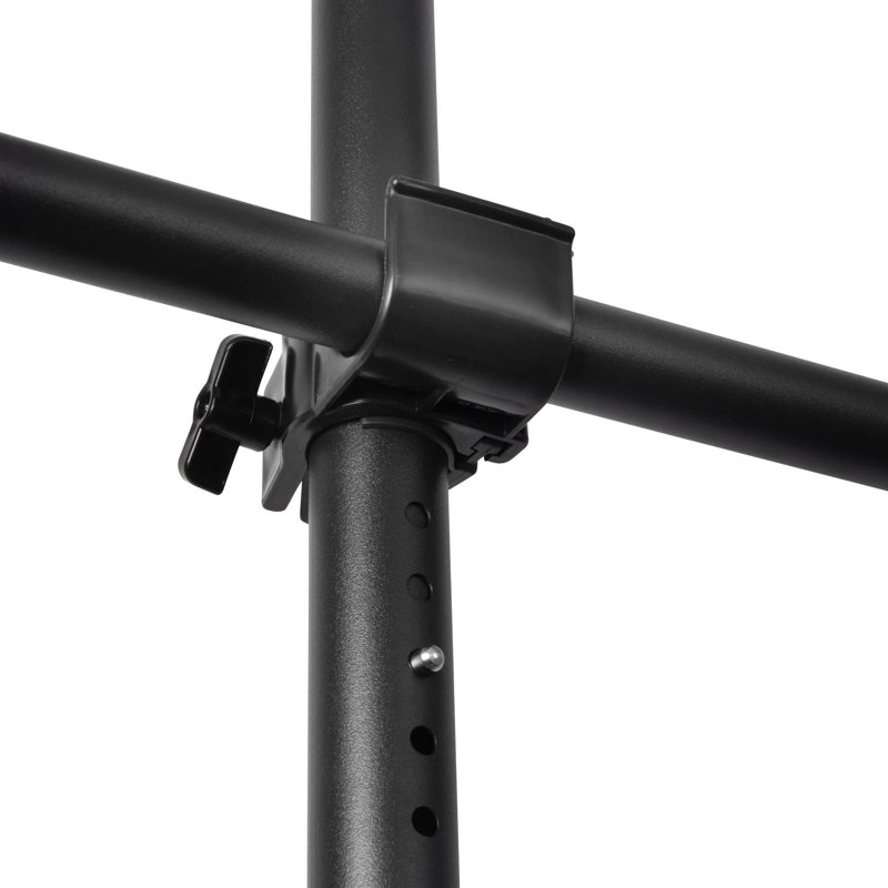 Aatika Adjustable Telescopic Clothing Rail Double, Black