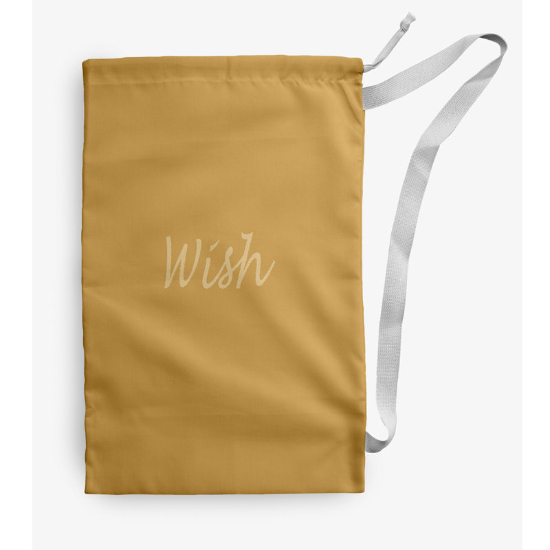 Sac à linge Wish Christmas, Moyen (H 36 po x l 28 po), Jaune clair
