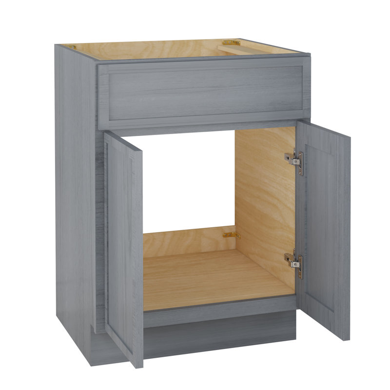 Base de meuble-lavabo simple 24 po seulement, Argent argent