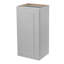 Armoire murale 1 porte et 2 tablettes en bois massif gris clair pour rangement dans la cuisine, salle de bain, buanderie, tablettes réglables prêtes à assembler (l 9 po x P 12 po x H 30 po)-1368143888