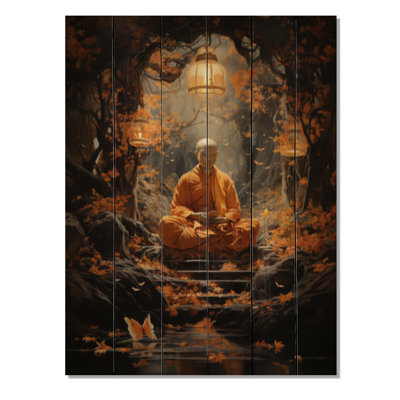 " Orange Brown Buddhist Art Buddhas Enlightenment "