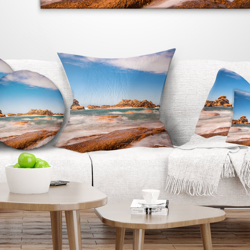 Coussin Atlantic Atlantic Cost in Brittany, 16 po x 1 po, Coussin décoratif