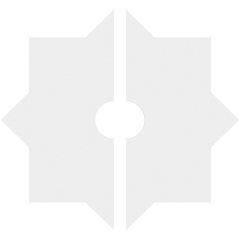 Médaillon de plafond contemporain en PVC de 12 po x P 2 po x P 6 1/2 po x P 1 po Axel, H 1 po x l 12 po x P 12 po