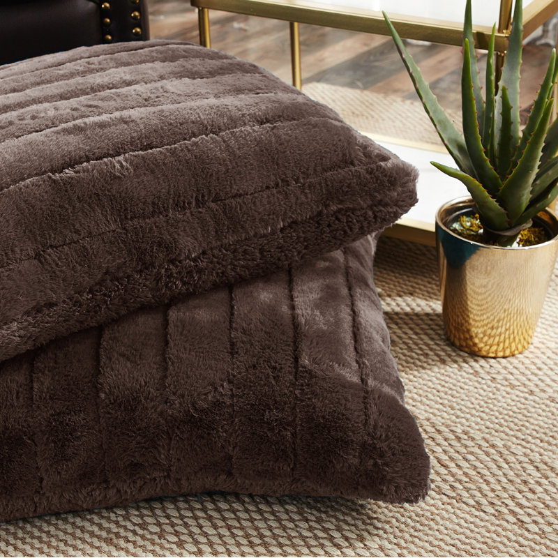 Square Euro Pillow Cover, Chocolate