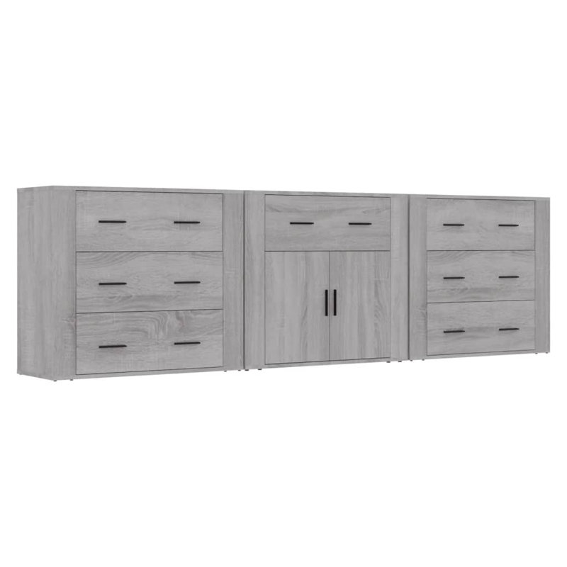 Tidioute 33 Cm Wide 7 Drawer Sideboard, Grey Sonoma