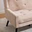 Fauteuil d'appoint 47,24 po de large à dossier capitonné 2 places avec coussin en mousse à haute densité de qualité supérieure en lin / suède pour petits espaces-1761328656