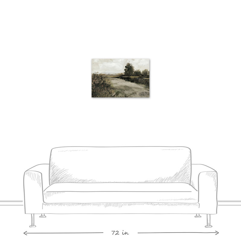 Impression sur toile antique Moody Landscape, H 16 po x l 24 po