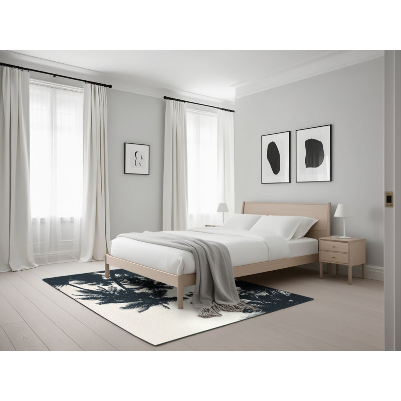 Tapis beige / noir Atmore, Rectangle 5 pi x 7 pi