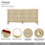 Commode carrée avec miroir Scotts - Champagne clair