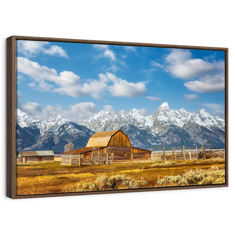 Teton Range Moulton Barn, Cadre flottant noyer, 40 po x 27 po