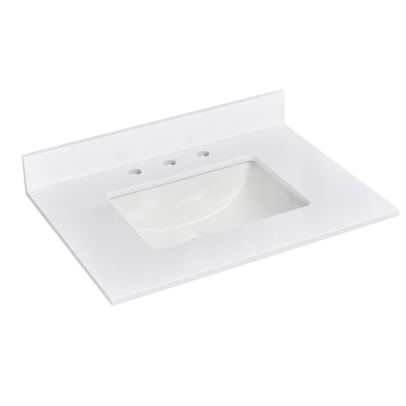 36'' Engineered Stone Single Bathroom Vanity Top with Sink