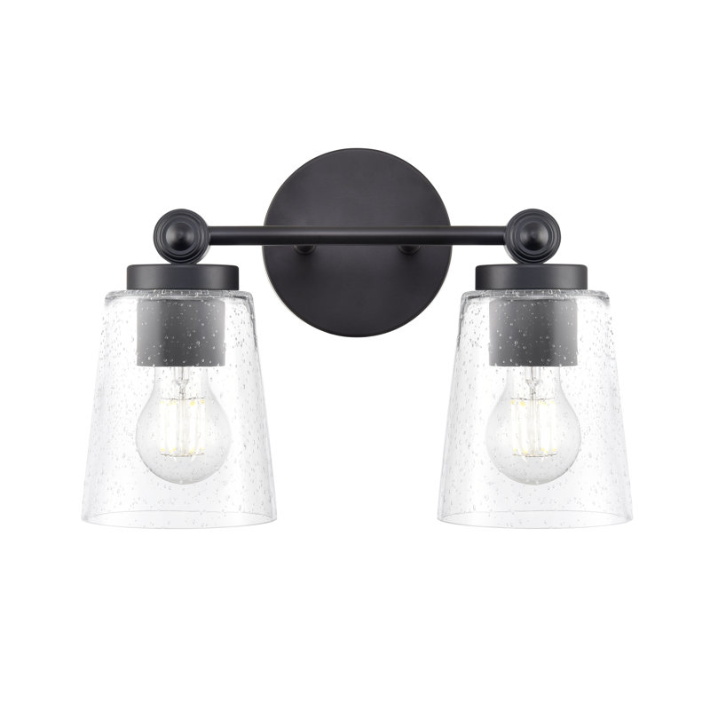 Lauryn 13.5" Wide 2-Light Vanity , Matte Black