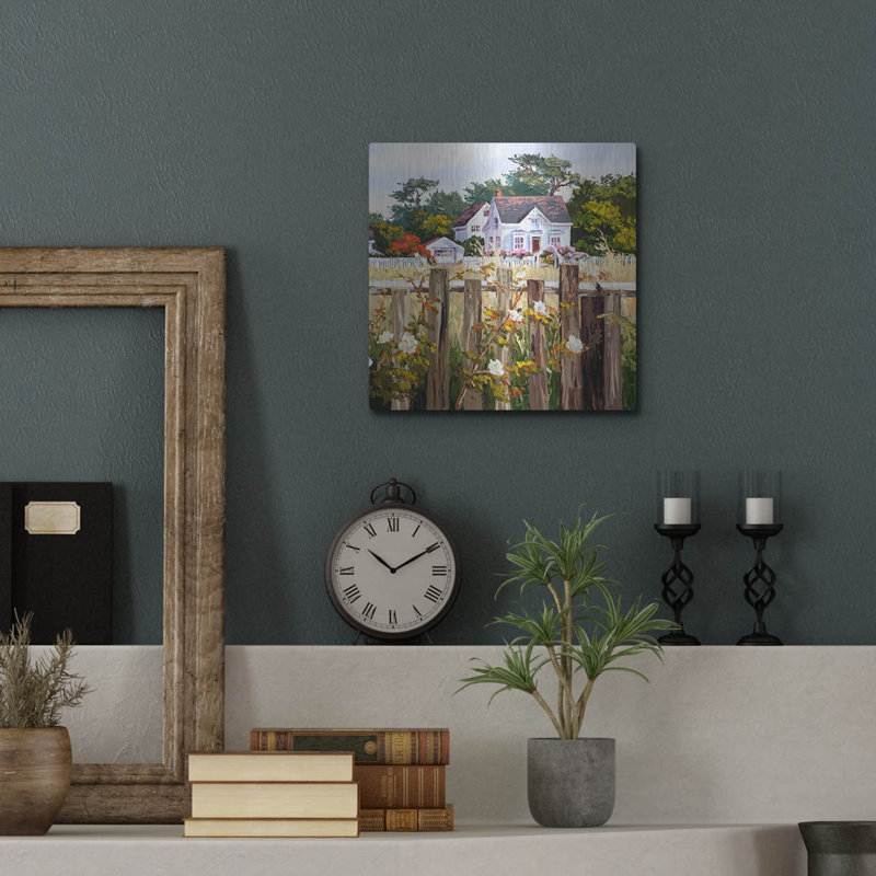  «Victorian Triptych 2» par Erin Dertner, art mural en métal, 12 po x 12 po, H 12 po x l 12 po