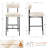 Alrick 26"H Mid-Century Upholstered Counter Stool with I-Beam Frame-1347532985