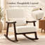 Chaise berçante rembourrée Velarossique Chenille-1655777119