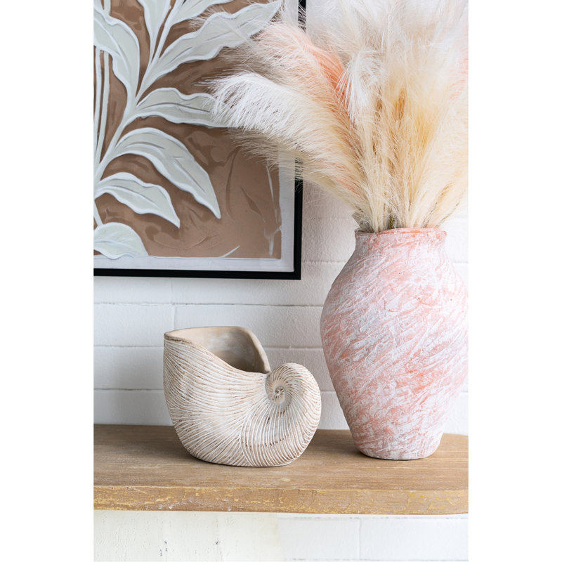 Pot à fleurs décoratif de 7,6 lb avec une finition beige sable pour s'harmoniser aux conceptions intérieures rustiques et côtières dans le ciment de sable texturé de salle de bain convenant aux plantes traînantes créant un coin paisible dans votre maison