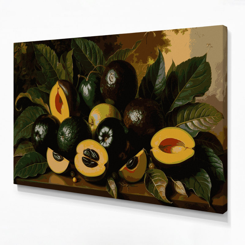 «Fruit noir Sapote», art mural sur toile, H 11 po x l 14 po