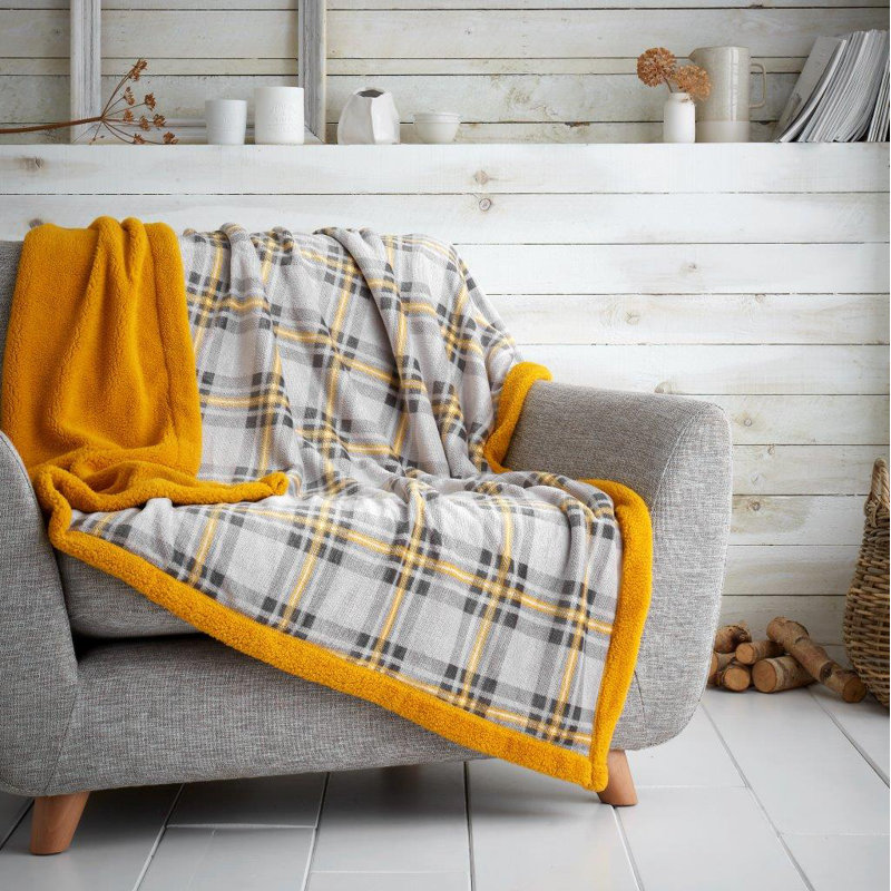Standard Throw Blanket, W 130 x L 180cm, Yellow