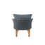 Chaise berçante contemporaine en osier gris 29,5 "avec tissu imperméable et structure en bois massif