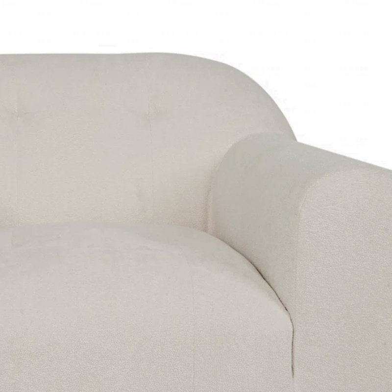 Fauteuil d'appoint Club Basic, Tissu blanc