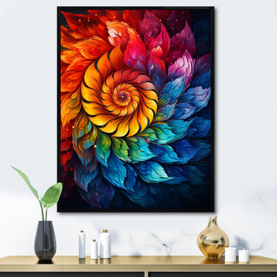 Fractal Colorfulfloral Spiral I - Fractal Wall Art Print