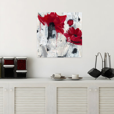 «Poppy Love», art contemporain de fleur de coquelicot