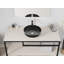 ANZZI 16.5'' Matte Black Glass Circular Bathroom Sink