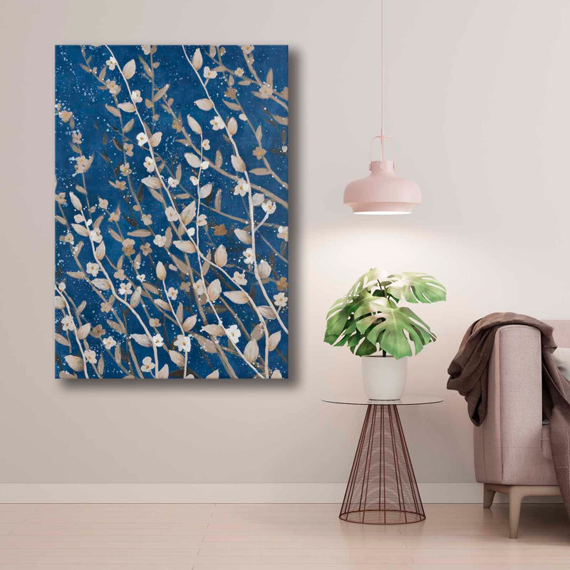 "Blue Blossom Branch", art mural sur toile