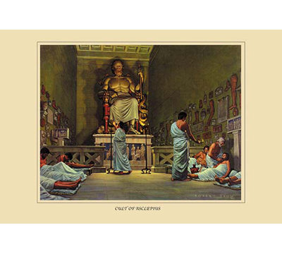 « culte of asclepius » par robert thom, impression
