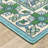 Aganlane Oriental Medallion Blue/ Green Indoor/Outdoor Area Rug-967948708
