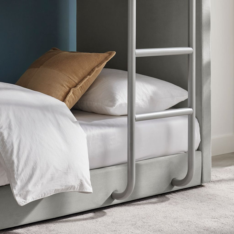 Single (3') Bunk Bed with Built-in Ladder Included, GREY