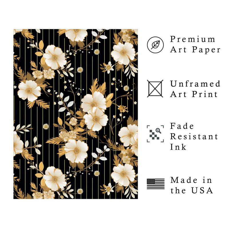 Impression d'art moderne sans cadre Floral Luxe Floral Dreams IV, H 16 po x l 12 po