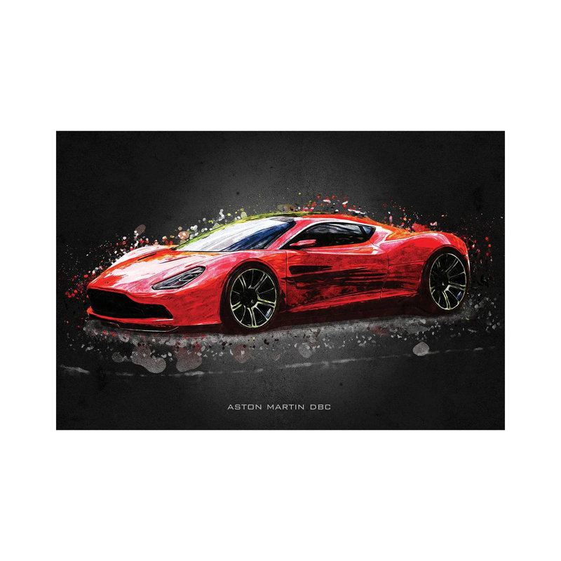 Aston Martin DBC by Gab Fernando - Wrapped Canvas Print, 66.04 cm H x 45.72 cm W x 3.175 cm D