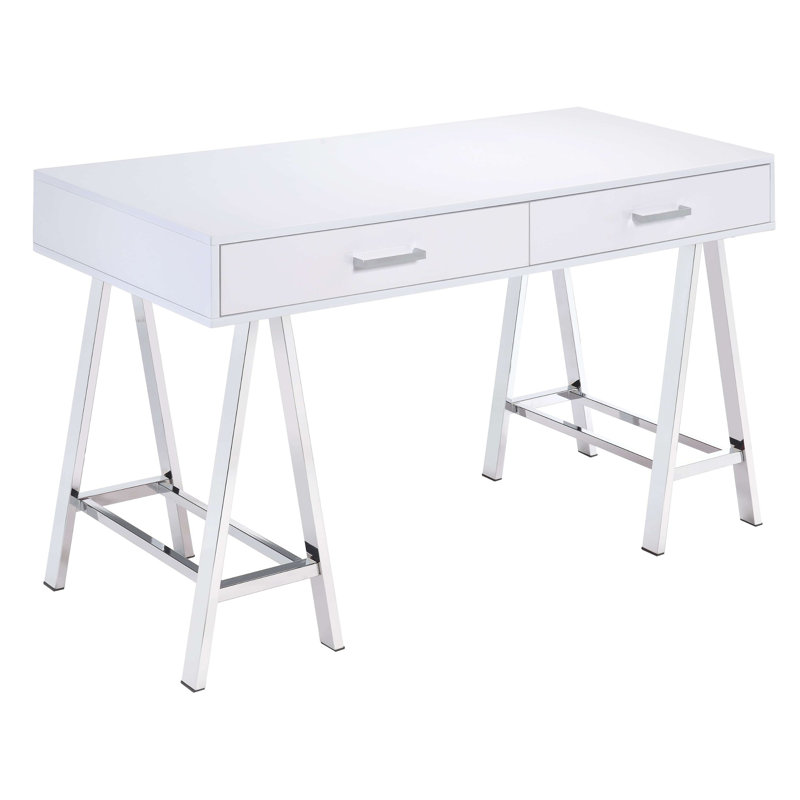 Bureau Genoveva, Blanc, 32" H x 54" W x 24" D