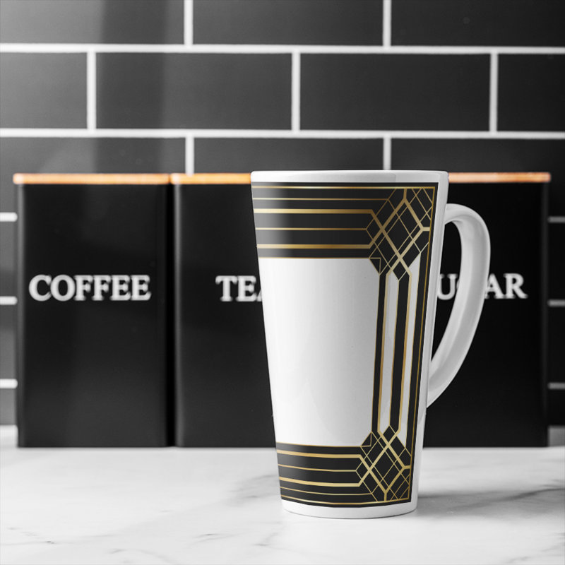 Art Deco Frame Latte Mug