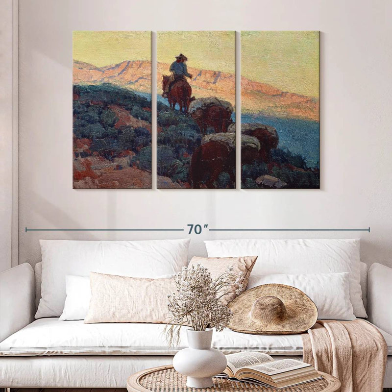 Lelar Cowboy On The Trail, 32" H x 50" W