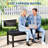 Curved 2-Person Outdoor Bench – Weatherproof HDPE, 800lb Capacity-1979567068